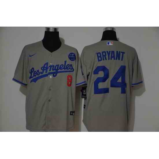 Dodgers 24 Kobe Bryant Gray 2020 Nike KB Cool Base Jerseys